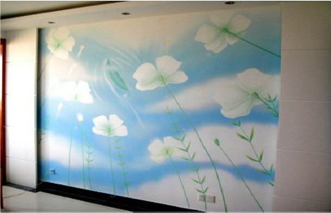  定远画墙绘怎么画好白云的蓬松感？