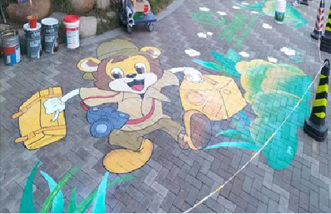  定远夏季画地面彩绘会遇到的问题