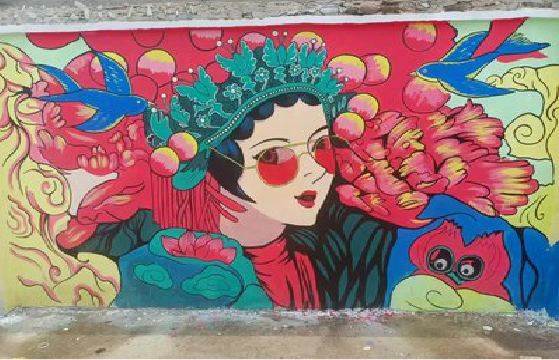  定远墙体彩绘-网红墙