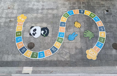  定远地面游戏彩绘