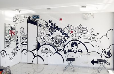  定远手绘墙并非传统涂鸦。